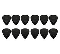D-Grip Plettro - Janicek Nylonpicks - Forma standard 351 - 0,88 mm Nero - Confezione da 12 - con superficie strutturata antiscivolo - prodotto in Repubblica Ceca