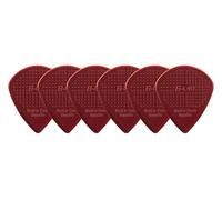D-Grip Plettro - Janicek Nylonpicks - Jazz B-media forma - 1,40 mm Bordeaux - confezione da 6 - con superficie strutturata antiscivolo - prodotto nella Repubblica Ceca