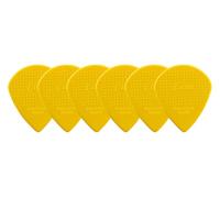 D-Grip Plettro - Janicek Nylonpicks - Jazz C-grande forma - 0,88 mm Giallo - confezione da 6 - con superficie strutturata antiscivolo - prodotto nella Repubblica Ceca