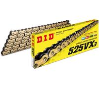 D.I.D Catena 525VX3G130FB Serie O-Ring Professionale - 130 Maglie - Oro