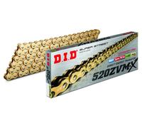 Catena Trasmissione DID 520ZVMX/108 Oro-Oro X-Ring Aperta Con Chiusura a Rivetto
