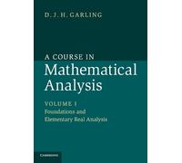 D. J. H. Garlin A Course in Mathematical Analysis: Volume 1, Foundat (Tascabile)