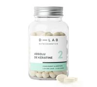 D-LAB Nutricosmetics | Assoluto di cheratina | 3 mesi | Rinforzo dei capelli Avanzato | Riduce la caduta dei capelli | Capelli spessi e lucenti