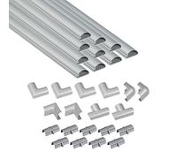 D-Line 3015A-400 Canalina, Grigio (Effetto Alluminio), 30 x 15 mm