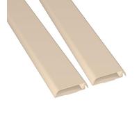 D-Line Canalina, Copricavi per parete, Cavo TV ordinato, Verniciabile, Autoadesivo, Design monopezzo incernierato - 2 x 60 mm (P) x 15 mm (A) per 40cm (L) - Magnolia