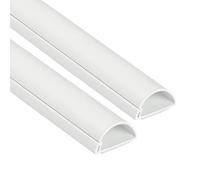 D-Line 1D3015W-2PK, Passacavi, Canalina Passacavi, Tubo Passacavi, Canalina Copricavi, Canalina Passacavi Pavimento - 30 x 15 mm - 2x 1 m Lunghezza (2-metri) - Bianco