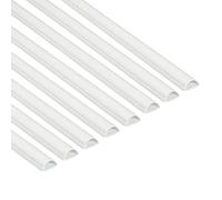 D-Line Mini Passacavi, Canalina Passacavi, Tubo Passacavi, Canalina Copricavi, Canalina Passacavi Pavimento - 30mm (L) x 15mm (A) - 8x 1m Lunghezze (Multipack 8 metri) - Bianco