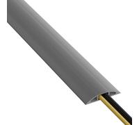 D-Line CC-2 Canalina Pavimento, Canalina Cavi, Canalina Passacavi Calpestabile, Passacavo a Pavimento - Cavità per cavi = 17mm (Larghezza) x 9mm (Altezza) - 1,8m Lunghezza - Grigio