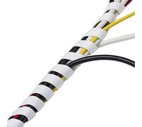 D-Line CTW2.5W Guaina a Spirale Raccogli Cavi Spiralato, Copricavo - 2.5m Lunghezza - Bianco