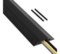 D-Line FC83B Canalina Pavimento, Canalette Elettriche, Passacavi Calpestabile, Passacavo a Pavimento - Cavità per cavi = 30mm (Larghezza) x 10mm (Altezza) - 1,8m Lunghezza - Nero