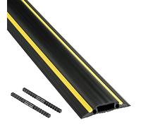 D-Line FC83H/9M Canalina Pavimento, Canalette Elettriche, Passacavi Calpestabile, Passacavo a Pavimento - Cavità per cavi = 30mm (Larghezza) x 10mm (Altezza) - 9m Lunghezza - Nero e Giallo