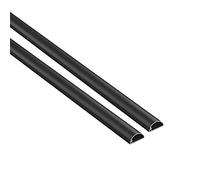 D-Line Micro+ 1M2010B, Passacavi, Canalina Passacavi, Canalina Copricavi, Canalina Passacavi Pavimento - 20 x 10 mm - 1 m Lunghezza - Nero