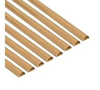 D-Line Mini Passacavi, Canalina Passacavi, Tubo Passacavi, Canalina Copricavi, Canalina Passacavi Pavimento - 30mm (L) x 15mm (A) - 8x 1m Lunghezze (Multipack 8 metri) - Effetto Quercia