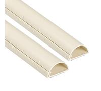 D-Line 1D3015M-2PK, Passacavi, Canalina Passacavi, Tubo Passacavi, Canalina Copricavi, Canalina Passacavi Pavimento - 30 x 15 mm - 2x 1 m Lunghezza (2-metri) - Magnolia
