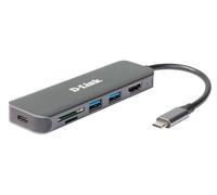 D-link Dub-2327 6 In 1 Usb C Hub Argento