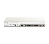 D-LINK B200010MP - Switch, 8 porte, Gigabit Ethernet, PoE+, RJ45/SFP