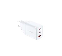 D-Link DCP-651 Caricatore GaN 65W - Caricatore rapido 2 x USB-C & 1 x USB-A con spine intercambiabili (UK/EU/US/AU) - PD 3.0 & QC 4.0, compatto e multi-dispositivo