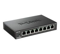 D-Link DES-108 Switch 8 Porte Fast Ethernet, Struttura in Metallo, Nero