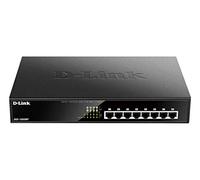 D-Link DGS-1008MP Router Switch Desktop con 8 Porte, Gigabit Max POE, Nero/Antracite