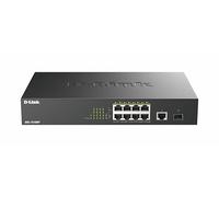 D-Link Switch DGS-1010MP 10 porte Gigabit PoE+ 30W/porta 125W SFP senza gestione senza ventole