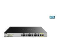 D-LINK DGS1026MP - Switch, 26 porte, Gigabit Ethernet, PoE+, 2 RJ45/SFP