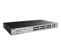 D-LINK DGS1026MP - Switch, 26 porte, Gigabit Ethernet, PoE+, 2 RJ45/SFP