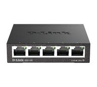 D-Link DGS-105 Switch 5 Porte Gigabit, Struttura in Metallo, Nero, Desktop