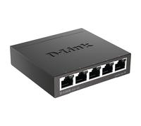 D-Link DGS-105 Switch 5 Porte Gigabit, Struttura in Metallo, Nero Gigabit plus 5