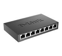 D-Link DGS-108/B 8-Port Gigabit Unmanaged Metal Desktop Switch 10/100/1000 Mbit/s - Versione UK nero DGS-108/B