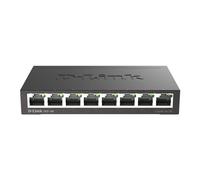 D-Link DGS-108 Switch 8 Porte Gigabit, Struttura in Metallo, Nero/Antracite