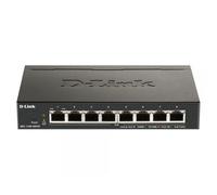D-Link DGS-1100-08PV2/E Smart Switch Gestito PoE, 8 Porte Gigabit PoE a 64W, 802.3af/at, Supporto VLAN, Funzionalità layer 2, QoS, 802.3az EEE, Senza Ventole - Cavi di alimentazione UE, Nero