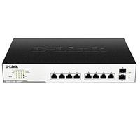 D-Link DGS-1100-10MP Easy Smart Switch Gestito, 10 Porte PoE+ di cui 2 SFP, 130 W