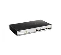 D-LINK DGS1210MP - Switch, 10 porte, Gigabit Ethernet, PoE+, 2 SFP