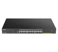 D-Link DGS-1250-28 Porte Gigabit Smart Managed PoE Switch con 10G Uplinks, Nero