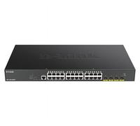 D-Link DGS-1250-28 Porte Gigabit Smart Managed PoE Switch con 10G Uplinks, Nero