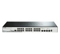 D-Link DGS-1510-28P/E, 28-Porte Layer 2/3 Smart Managed Gigabit Stack Switch (24x 10/100/1000 Mbit/s PoE Porti, 2x SFP, 2x 10G SFP+) - Solo cavo di alimentazione UE