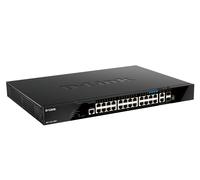 D-Link DGS-1520-28MP switch di rete Gestito L3 Gigabit Ethernet (10/100/1000) Supporto Power over Ethernet (PoE) 1U Nero