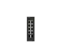 Switch industriale PoE D-Link DIS-100G-10P a 10 porte Gigabit non gestito, 8 porte PoE+, 2 uplink SFP, budget PoE 240 W, struttura metallica IP30, -40~75 °C, senza ventola, montaggio su guida DIN