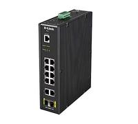 D-Link dis-200g-12s - Switch Industriale 12 Porte (10 Gigabit E 2), per Guida DIN, Adatto per Condizioni Estreme -40 °C A 65 °C, erps, VLAN, QoS, igmp, addizionando collegamenti
