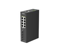 D-Link DIS-210G-12UP Switch 12 Porte Industriale Gigabit Smart Managed PoE++, 4x SFP, Budget 240W, Montaggio DIN, IP40, ERPS, Doppia Alimentazione DC, -40° a 75°C