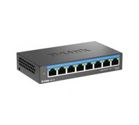 D-Link DMS-108 Switch desktop non gestito multi-gigabit a 8 porte 2,5 G con otto porte da 2,5 Gigabit, senza ventola, a basso profilo, compatto, alloggiamento in metallo, QoS, Plug and Play