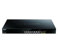 D-Link DMS-1100-10TP Switch gestito multi-Gigabit PoE a 10 porte, ideale per Access Point Wi-Fi 6, 8 porte PoE 2,5G, 2 porte uplink SFP+ 10G, 4K VLAN, funzionalità Layer 2, QoS, garanzia a vita