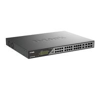 D-Link DSS-200G-28MPP Smart Switch Gigabit PoE++ per la videosorveglianza 28 Porte, con 24 porte PoE+ 1000BASE-T e 4 porte SFP, 802.3af/at/bt, budget PoE 518W, estensione 250 m, senza ventola, ONVIF