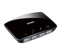 D-LINK DUB 1340 - USB 3.0 4-port hub with power supply unit, black