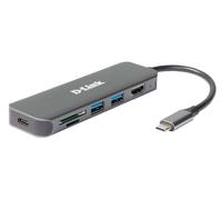 D-link Dub-2327 6 In 1 Usb C Hub Argento