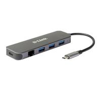 D-Link DUB-2334 5 Porte USB-C® (USB 3.1) Multiport Hub Antracite