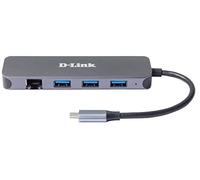 D-Link DUB-2334 replicatore di porte e docking station per notebook Cablato USB tipo-C Grigio