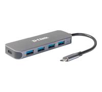 D-link Dub-2340 Metal 4 Port Usb C Hub Argento