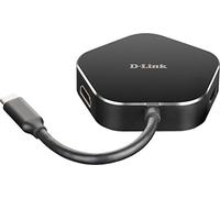 D-Link DUB-M420 Hub USB di tipo C, 4 in 1, adattatore USB C con HDMI 4K e 1080p, 2 porte USB3.0/USB2.0, 1 Porta USB C di Ricarica fino a 60 W e Dati