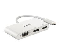 D-Link DUB-V310 replicatore di porte e docking station per laptop Cablato USB 3.2 Gen 1 [3.1 Gen 1] Type-C Bianco (D-Link DUB-V